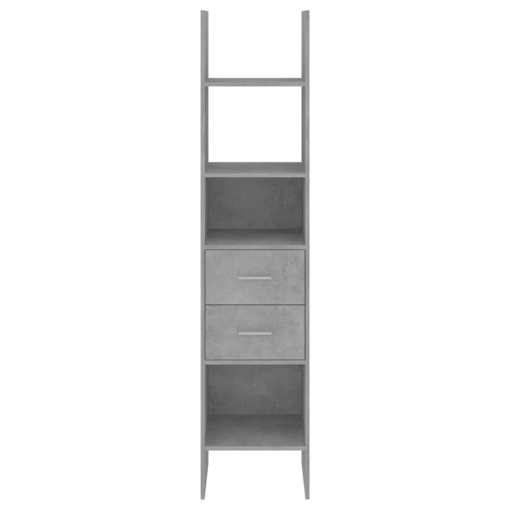 803420 vidaXL Book Cabinet Concrete Grey 40x35x180 cm Engineered Wood