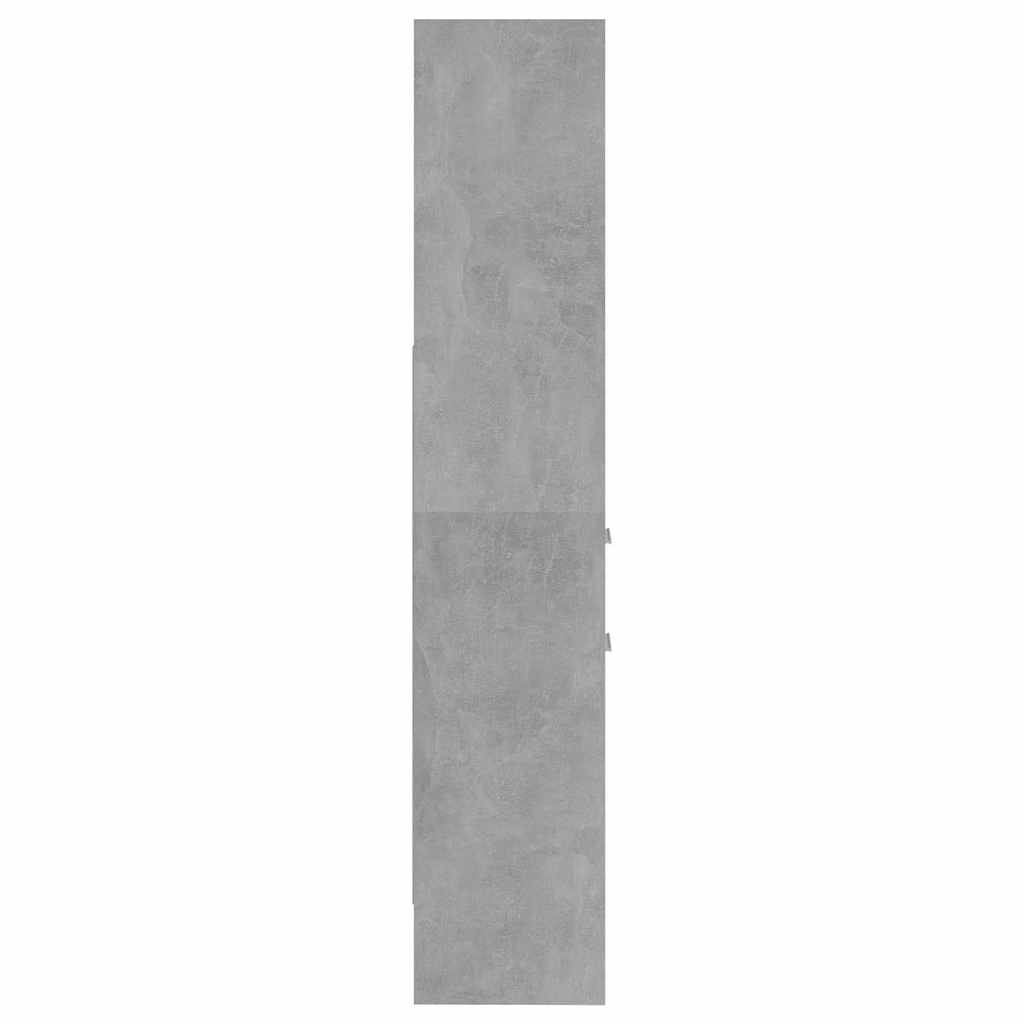 803420 vidaXL Book Cabinet Concrete Grey 40x35x180 cm Engineered Wood