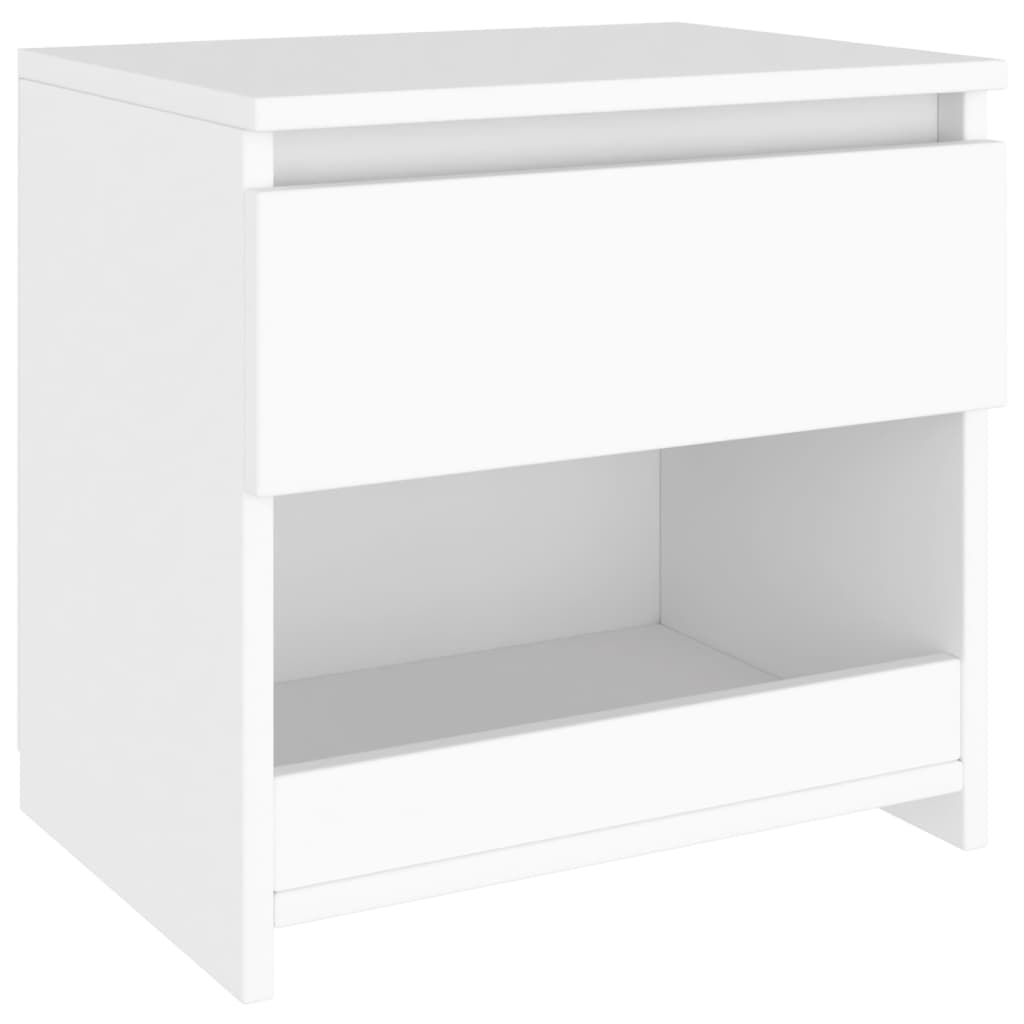 vidaXL Bedside Cabinet White 40x30x39 cm Engineered Wood