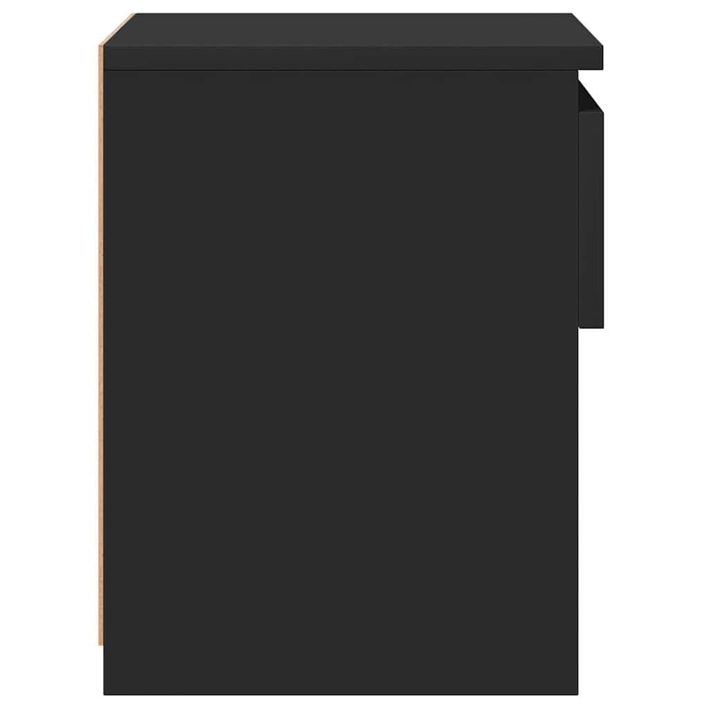 803445 vidaXL Bedside Cabinet Black 40x30x39 cm Engineered Wood