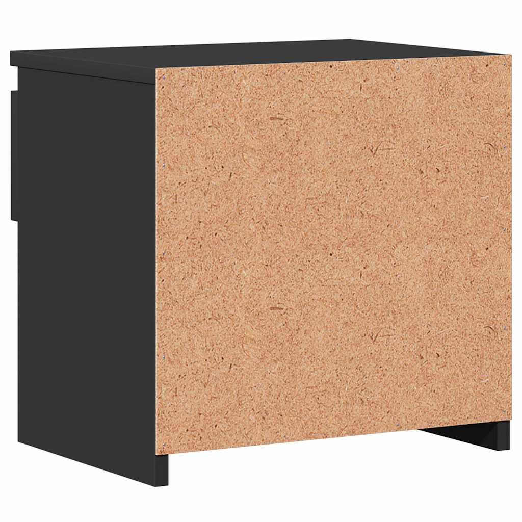803445 vidaXL Bedside Cabinet Black 40x30x39 cm Engineered Wood