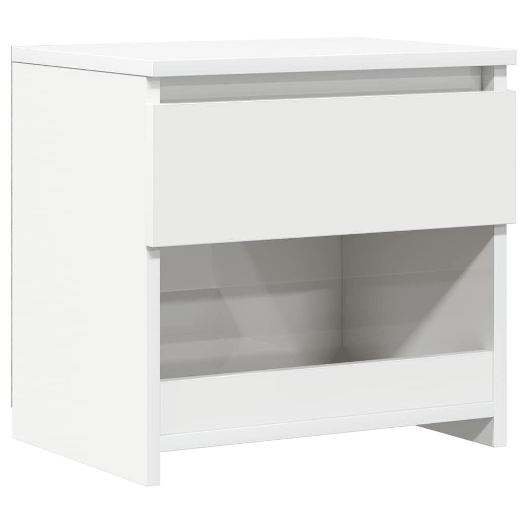 Bedside Cabinet | High gloss white | Engineered wood | Medium
