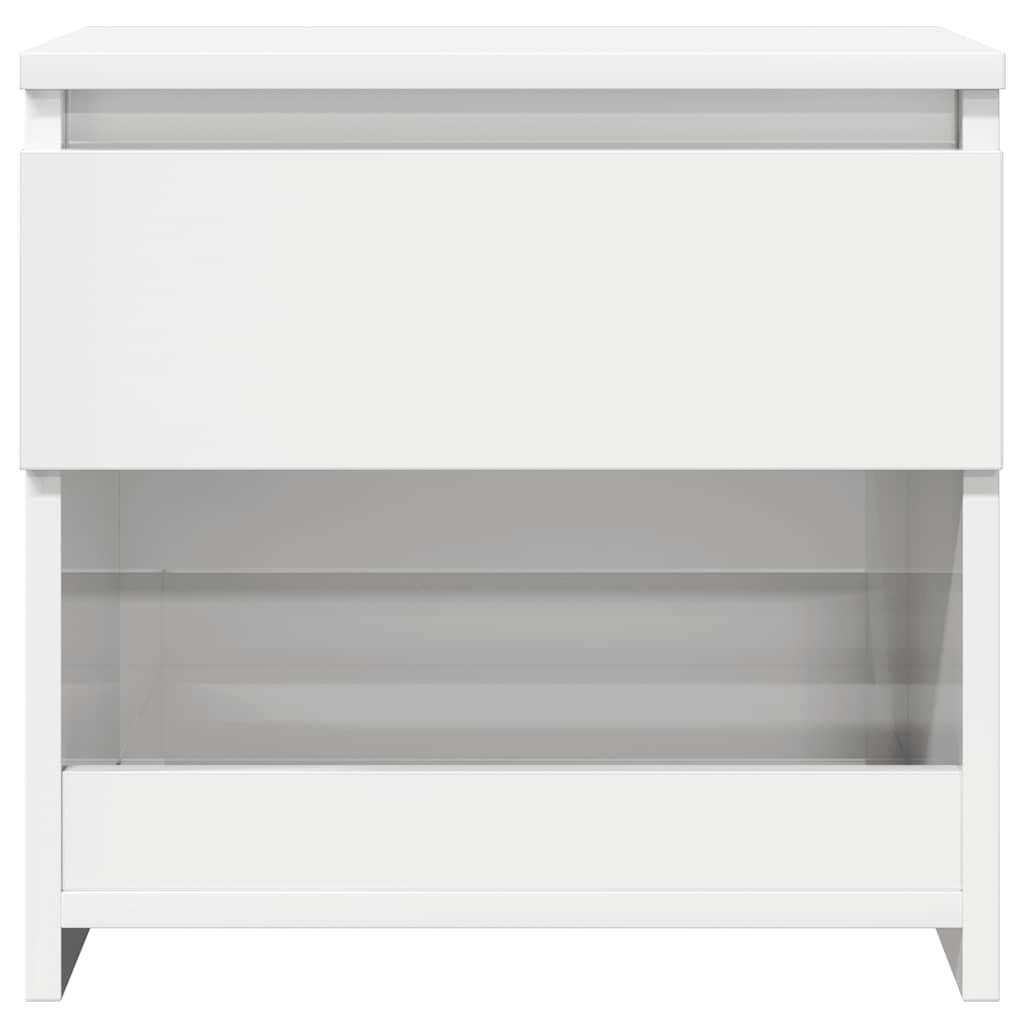 Bedside Cabinet | High gloss white | Engineered wood | Medium