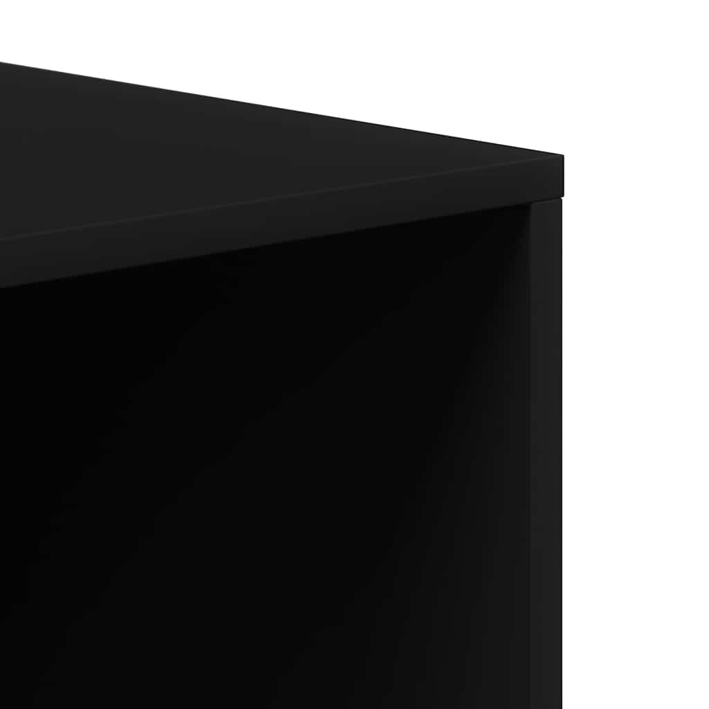 Shoe Storage Bench | Black | Engineered Wood | Medium