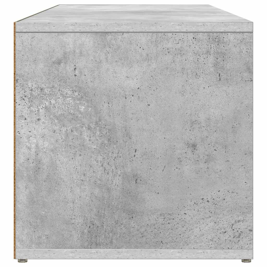 Shoe Storage Bench Concrete Grey 102x35x35 cm Engineered Wood
