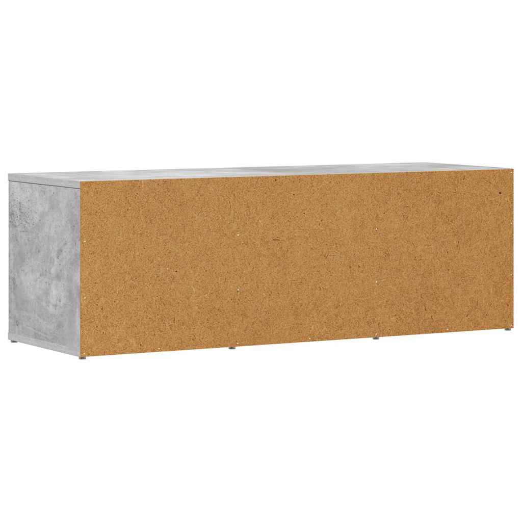 Shoe Storage Bench Concrete Grey 102x35x35 cm Engineered Wood