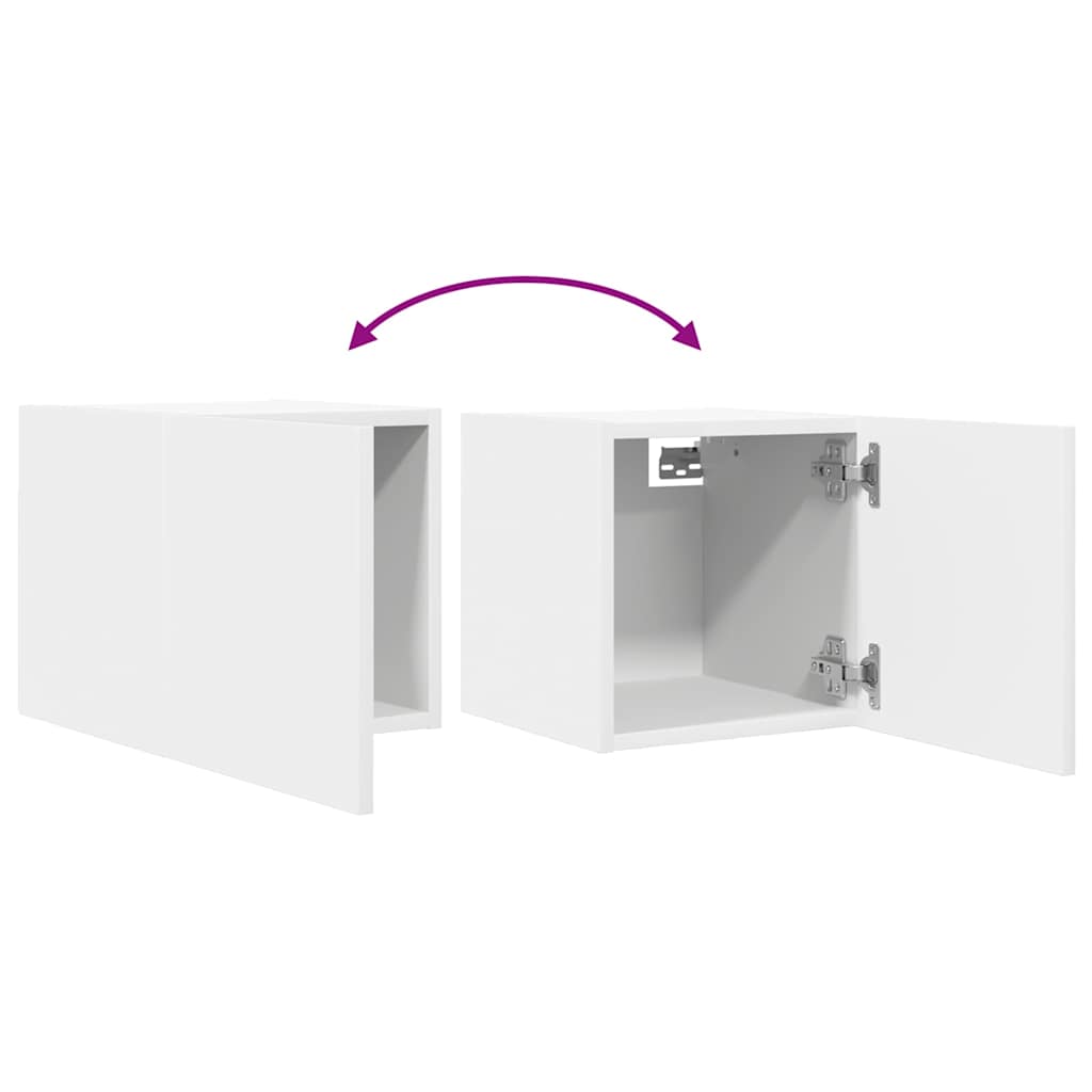 804481 vidaXL Wall Mounted TV Cabinet White 30,5x30x30 cm