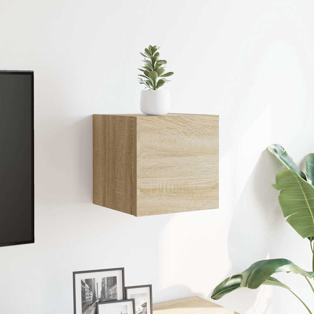 804490 vidaXL Wall Mounted TV Cabinet Sonoma Oak 30,5x30x30 cm