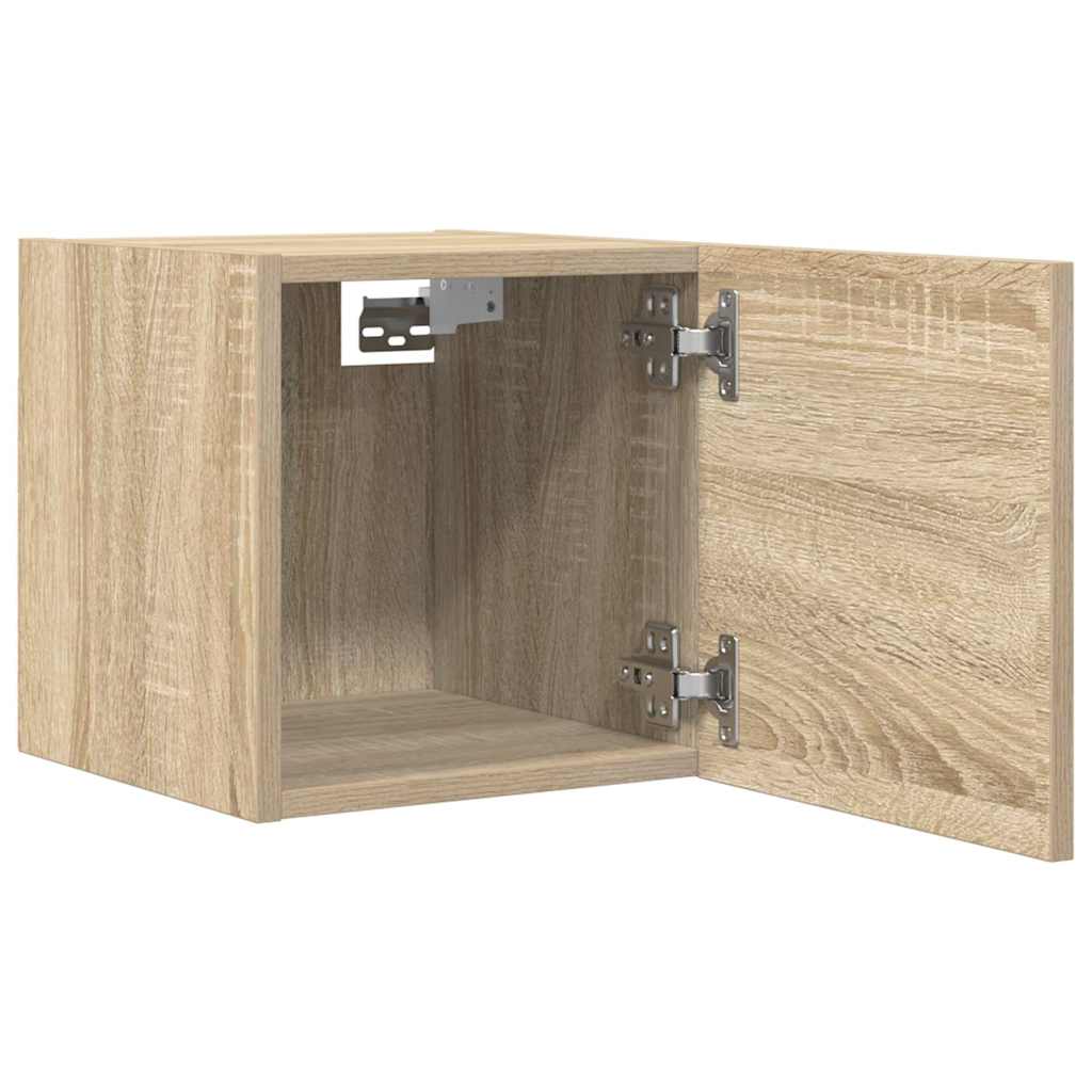 804490 vidaXL Wall Mounted TV Cabinet Sonoma Oak 30,5x30x30 cm