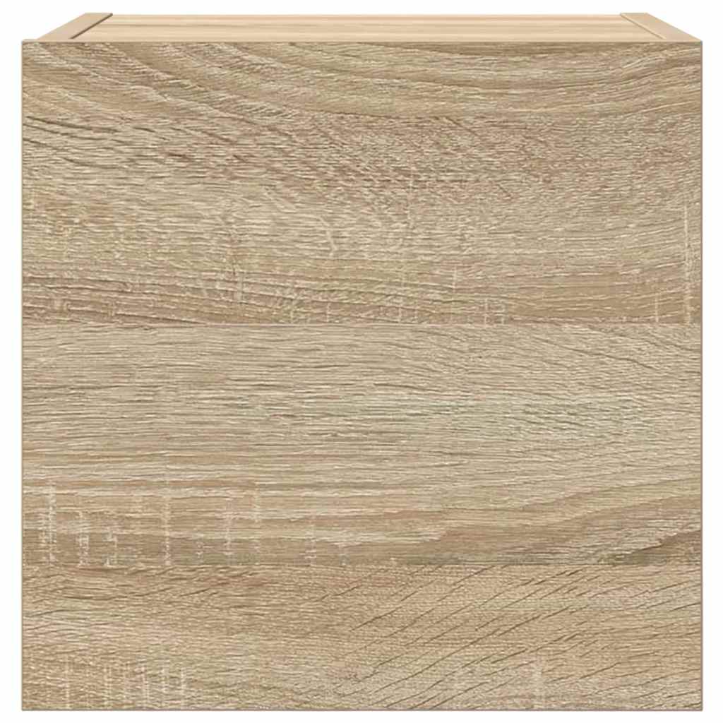 804491 vidaXL 2 Piece Wall-mounted TV Cabinet Set Sonoma Oak 30,5x30x30 cm