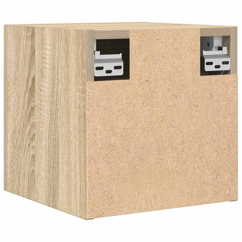 804491 vidaXL 2 Piece Wall-mounted TV Cabinet Set Sonoma Oak 30,5x30x30 cm