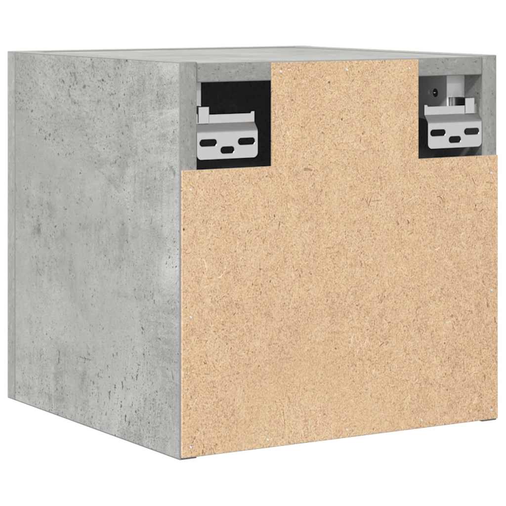804493 vidaXL Wall Mounted TV Cabinet Concrete Grey 30,5x30x30 cm