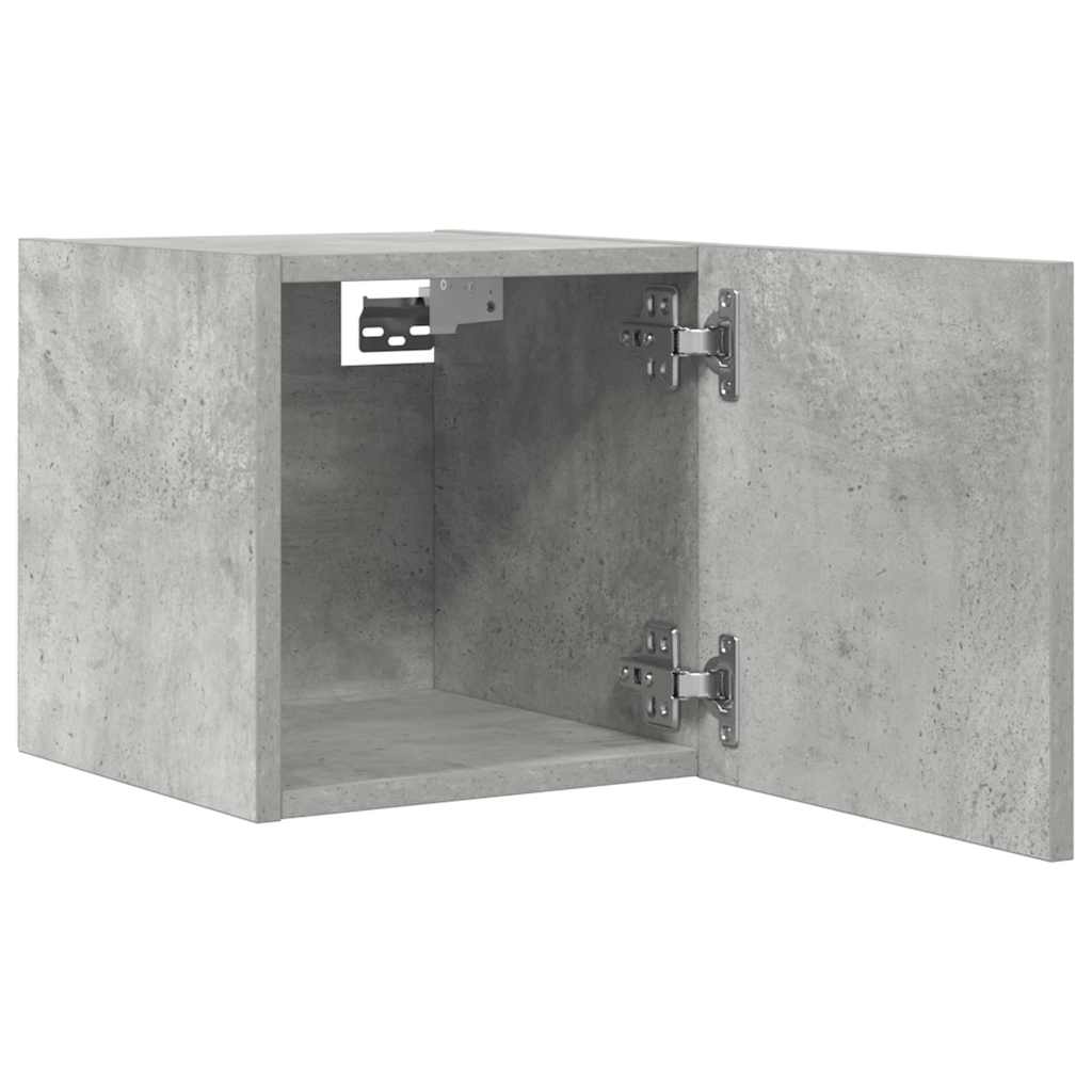804493 vidaXL Wall Mounted TV Cabinet Concrete Grey 30,5x30x30 cm