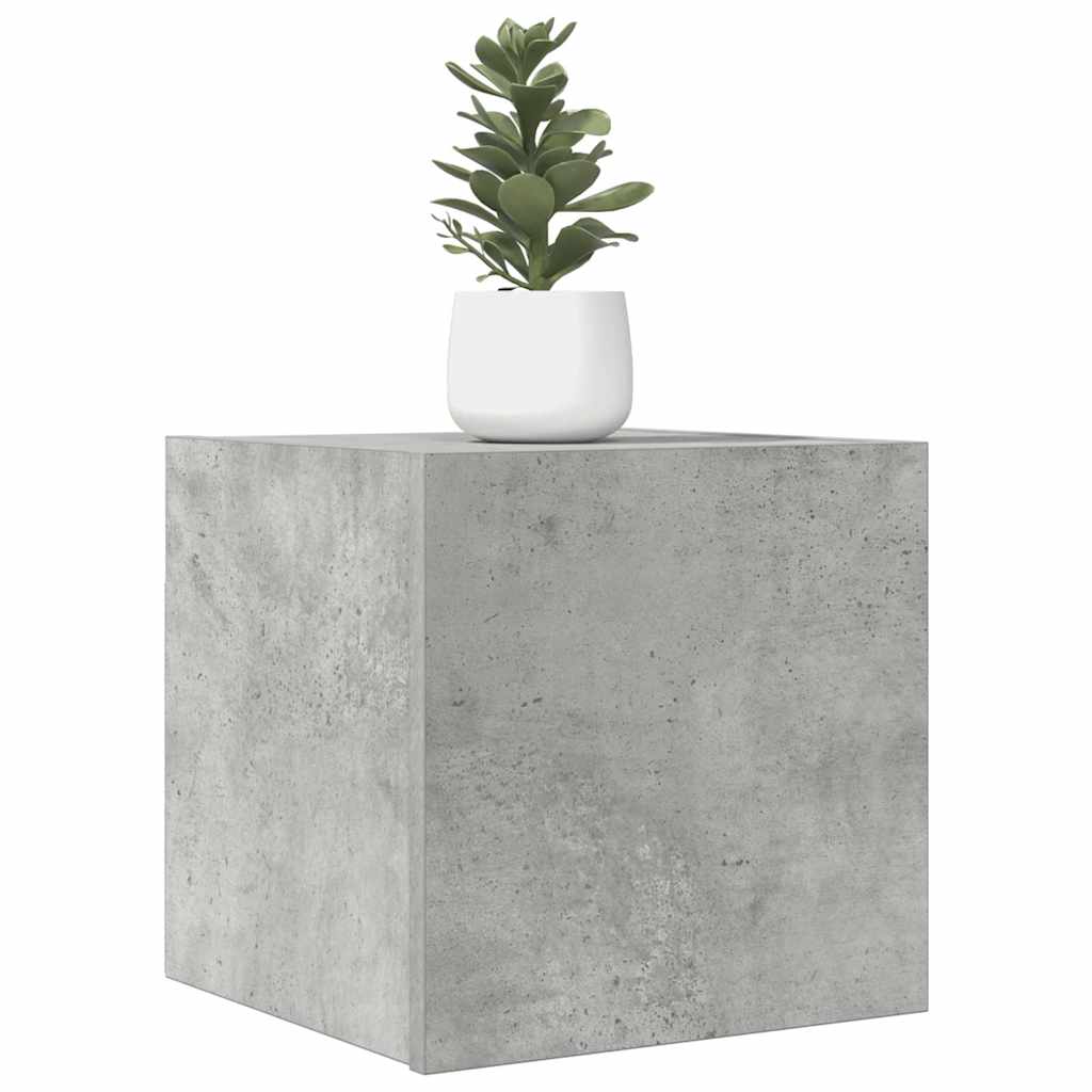 804493 vidaXL Wall Mounted TV Cabinet Concrete Grey 30,5x30x30 cm