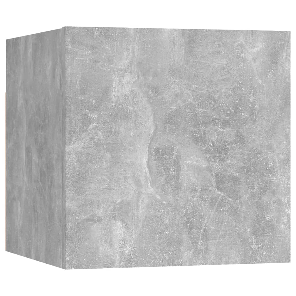 vidaXL Wall Mounted TV Cabinets 4 pcs Concrete Grey 30.5x30x30 cm