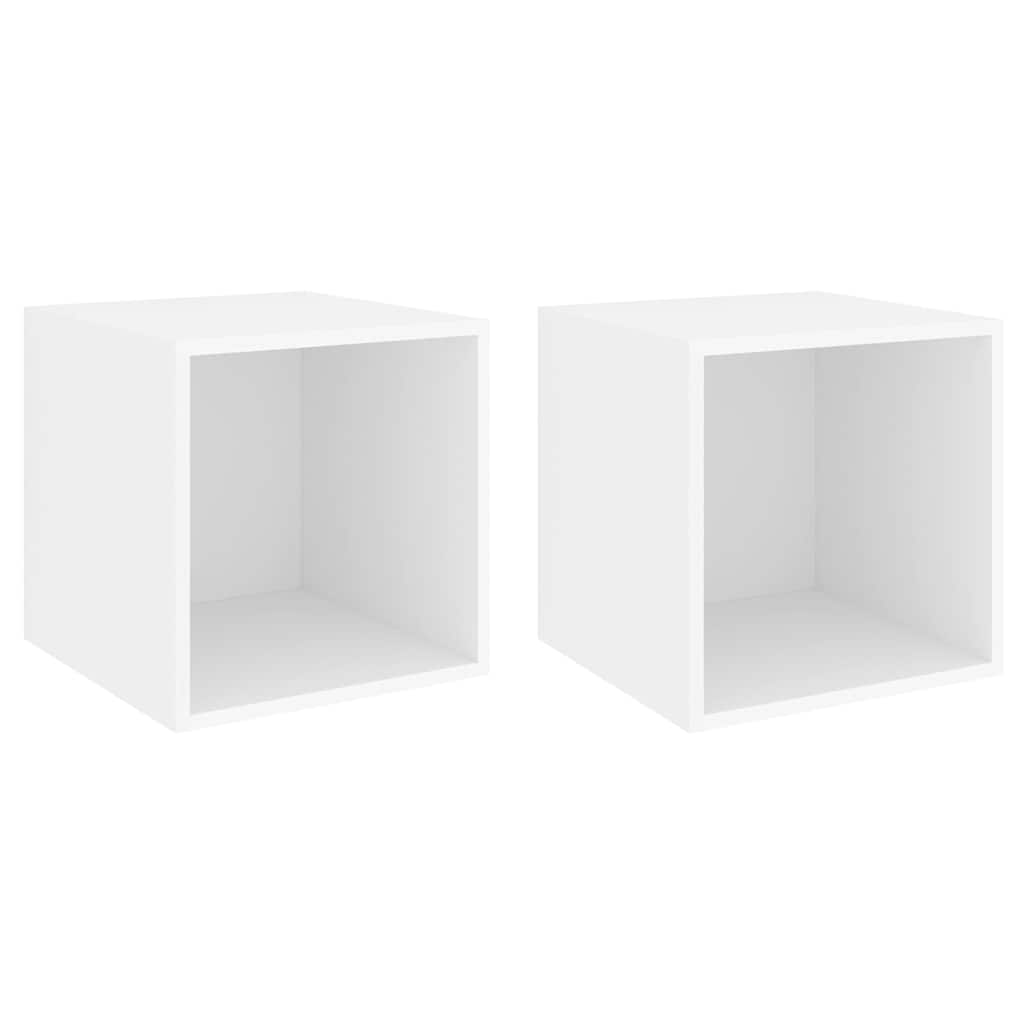805445 vidaXL Wall Cabinets 2 pcs White 37x37x37 cm Engineered Wood