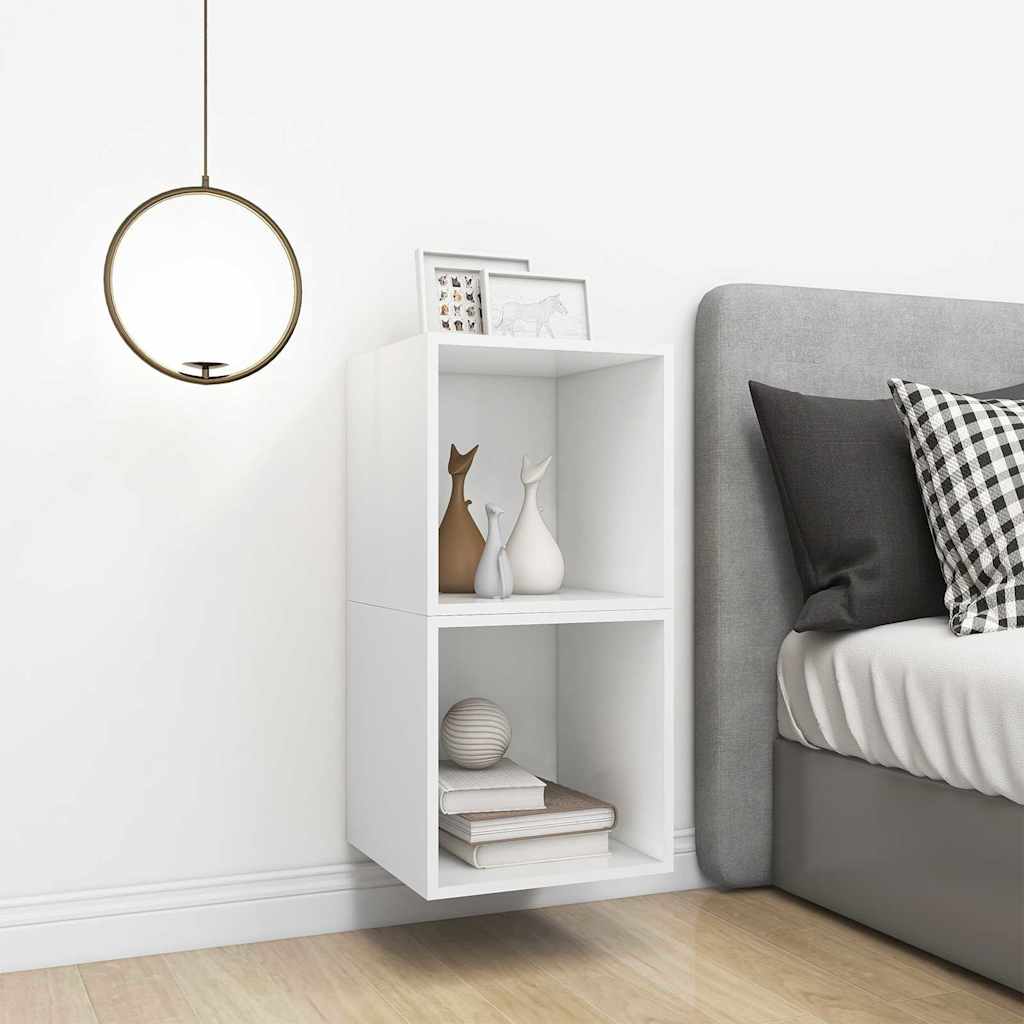 805445 vidaXL Wall Cabinets 2 pcs White 37x37x37 cm Engineered Wood