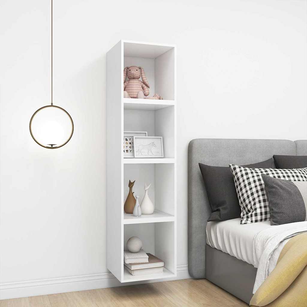 805446 vidaXL Wall Cabinets 4 pcs White 37x37x37 cm Engineered Wood