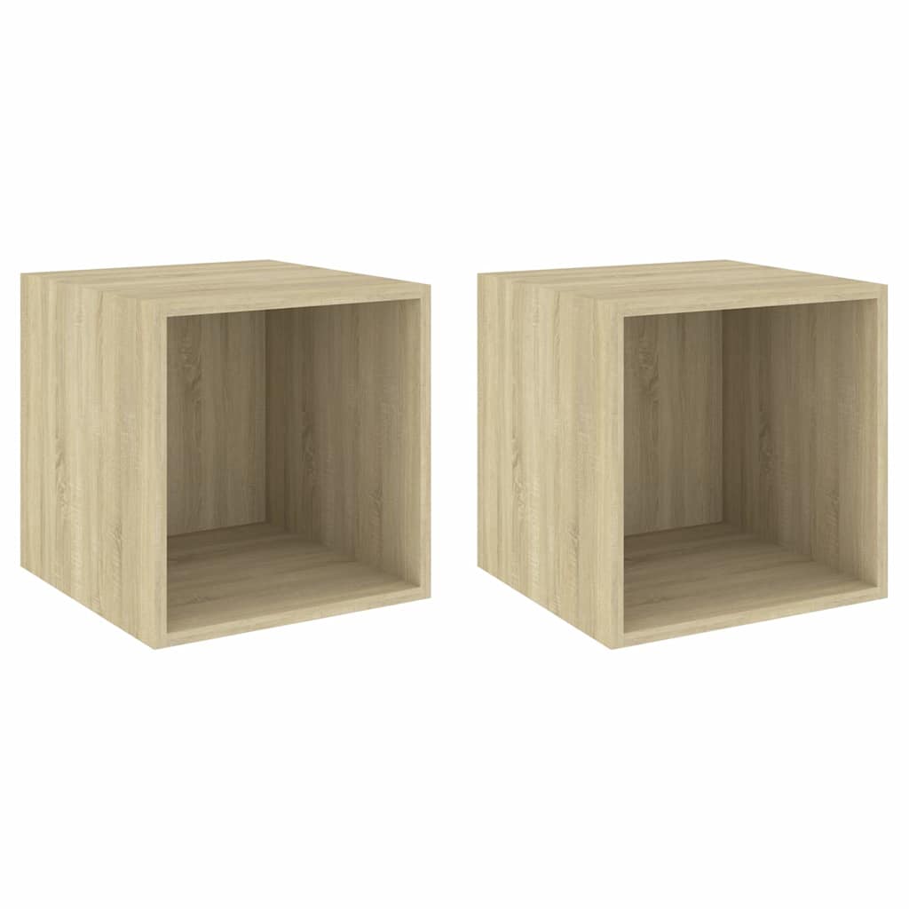 805454 vidaXL Wall Cabinets 2 pcs Sonoma Oak 37x37x37 cm Engineered Wood