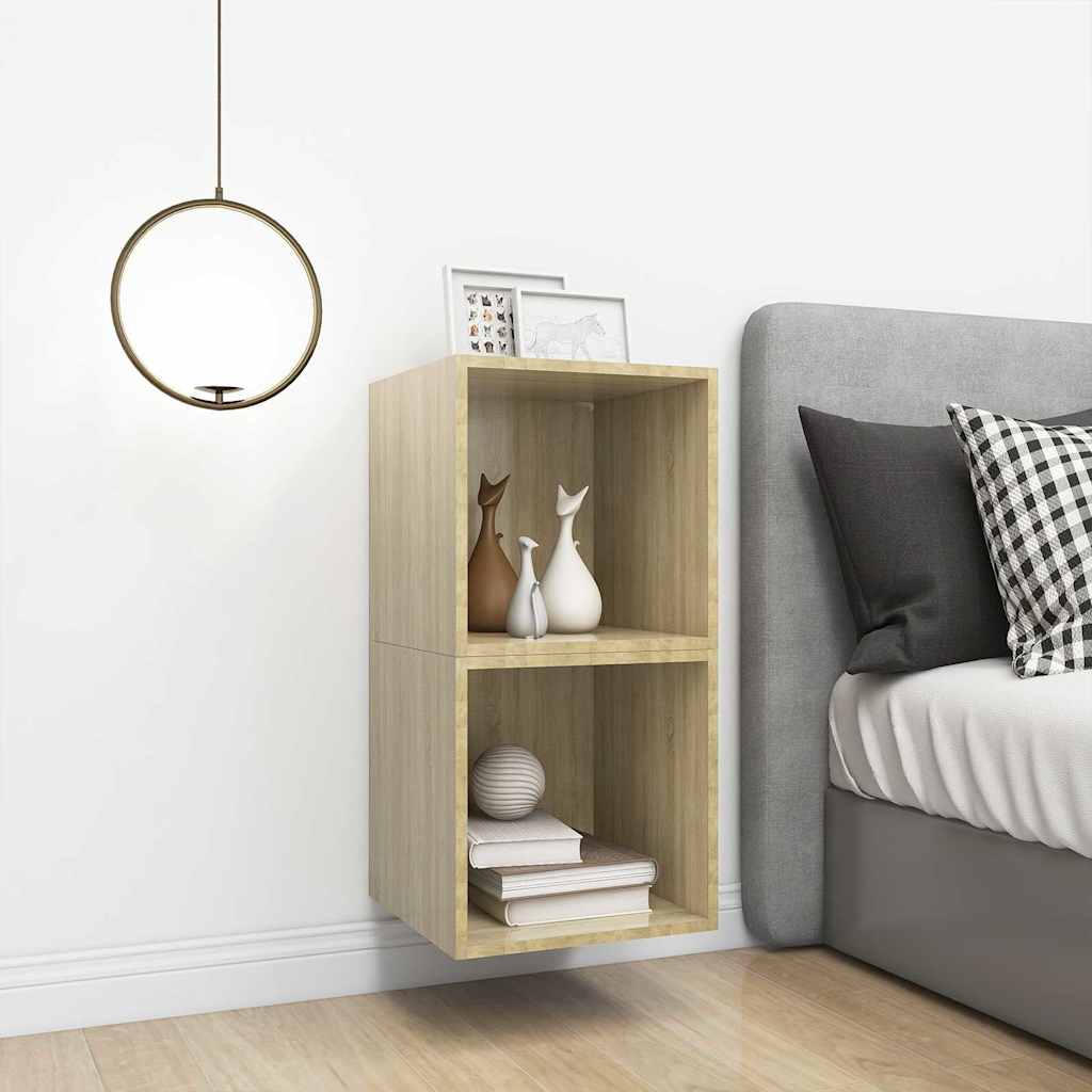 805454 vidaXL Wall Cabinets 2 pcs Sonoma Oak 37x37x37 cm Engineered Wood