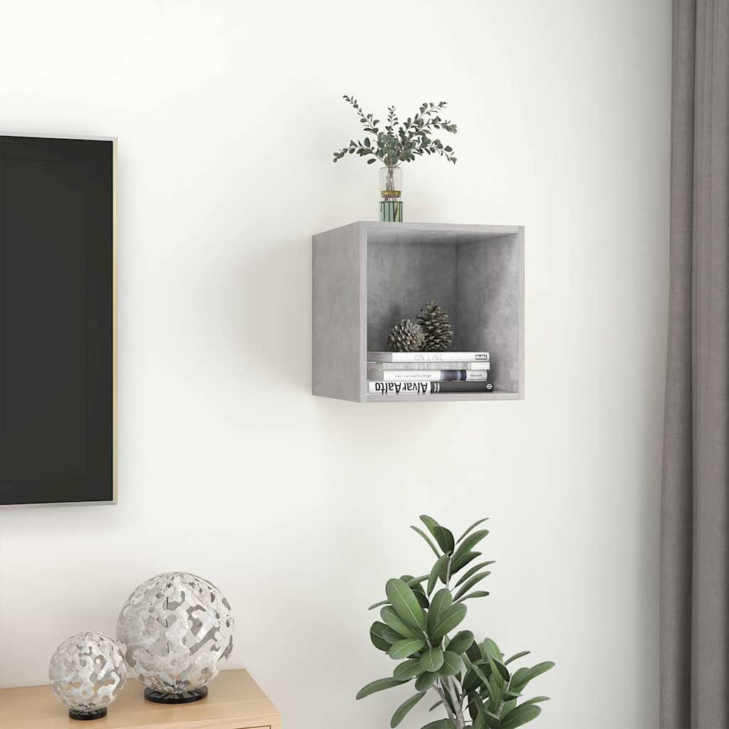 805456 vidaXL Wall Cabinet Concrete Grey 37x37x37 cm Engineered Wood