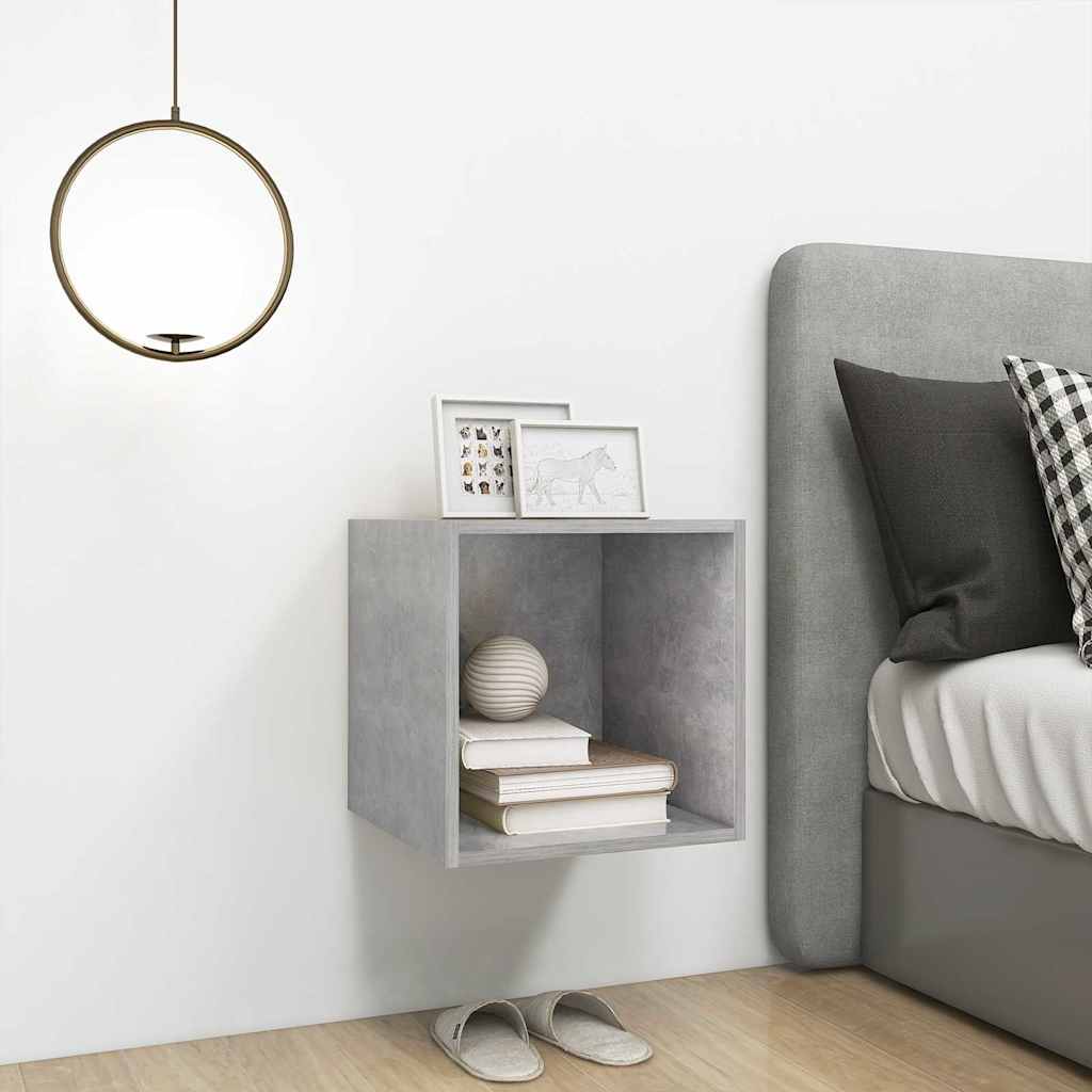 805456 vidaXL Wall Cabinet Concrete Grey 37x37x37 cm Engineered Wood