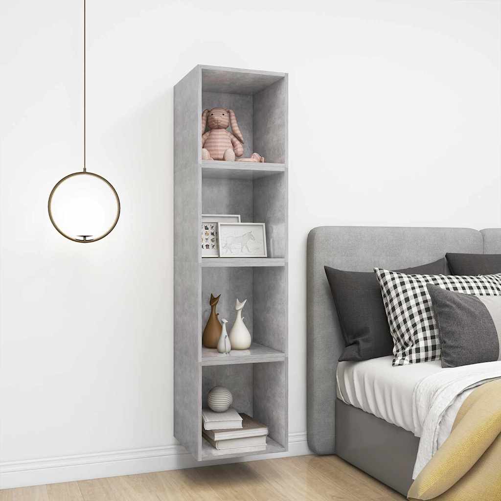 805456 vidaXL Wall Cabinet Concrete Grey 37x37x37 cm Engineered Wood