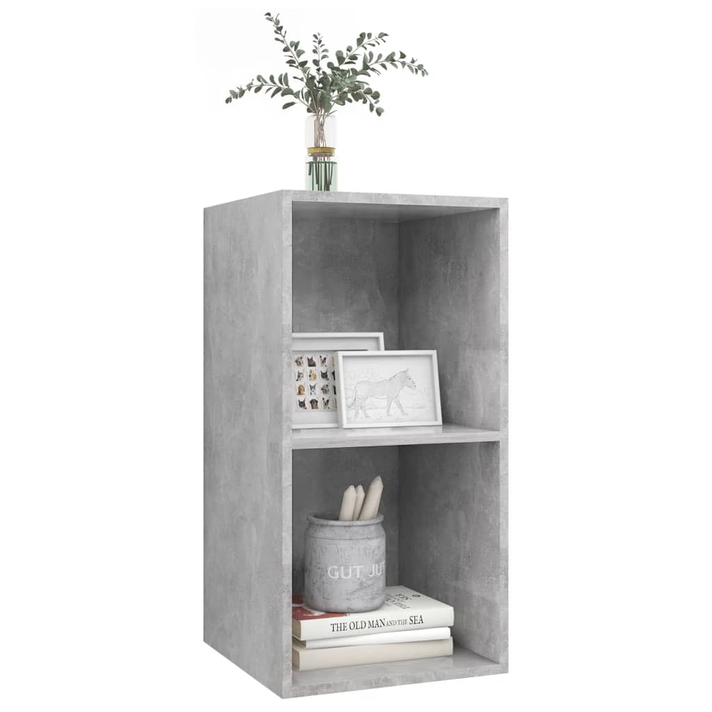 vidaXL Wall-mounted TV Cabinet Concrete Grey 37x37x72 cm Engineered Wood