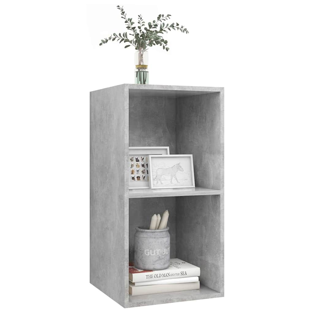 805475 vidaXL Wall-mounted TV Cabinet Concrete Grey 37x37x72 cm Engineered Wood