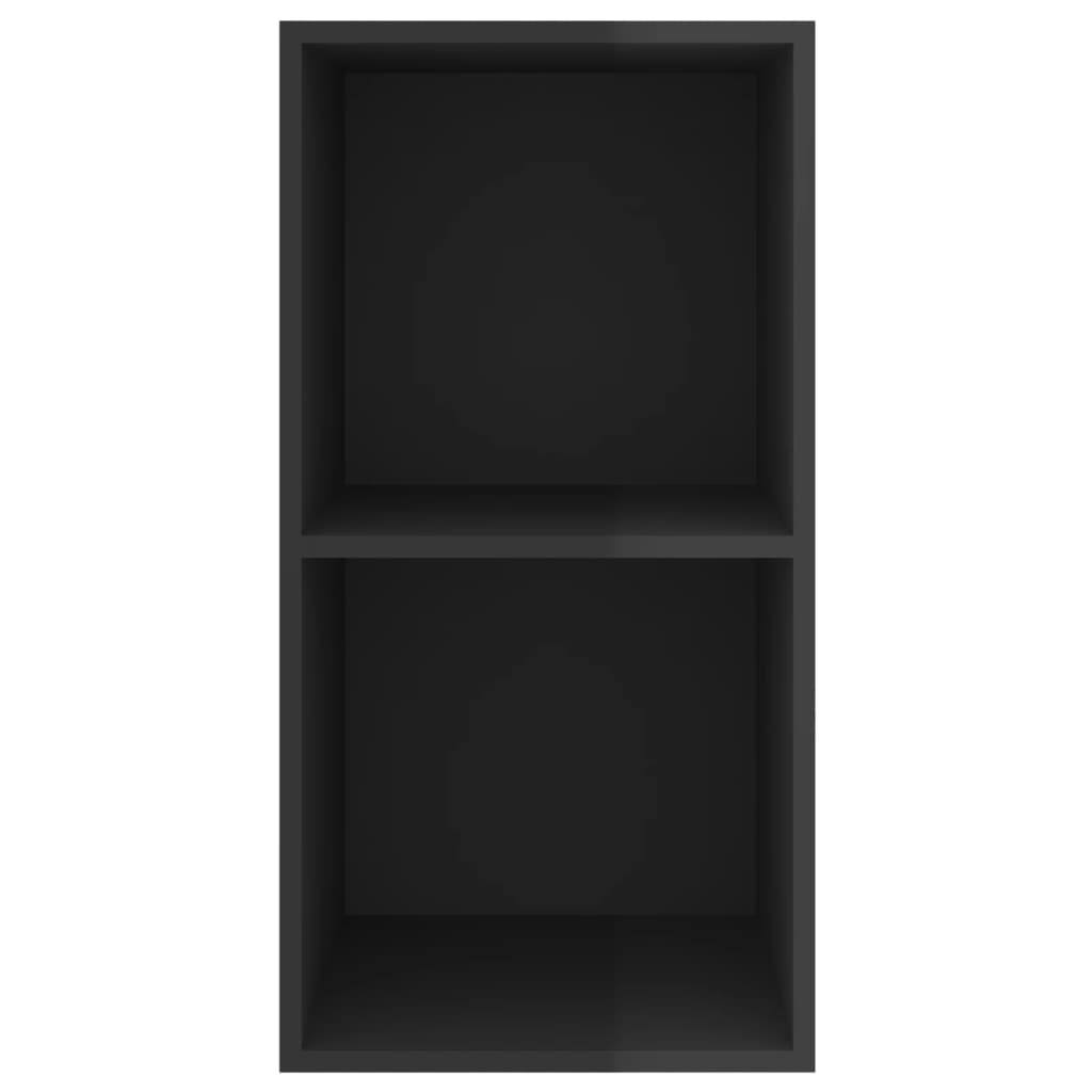 Wall-mounted TV Cabinet High Gloss Black 37x37x72 cm Engineered Wood