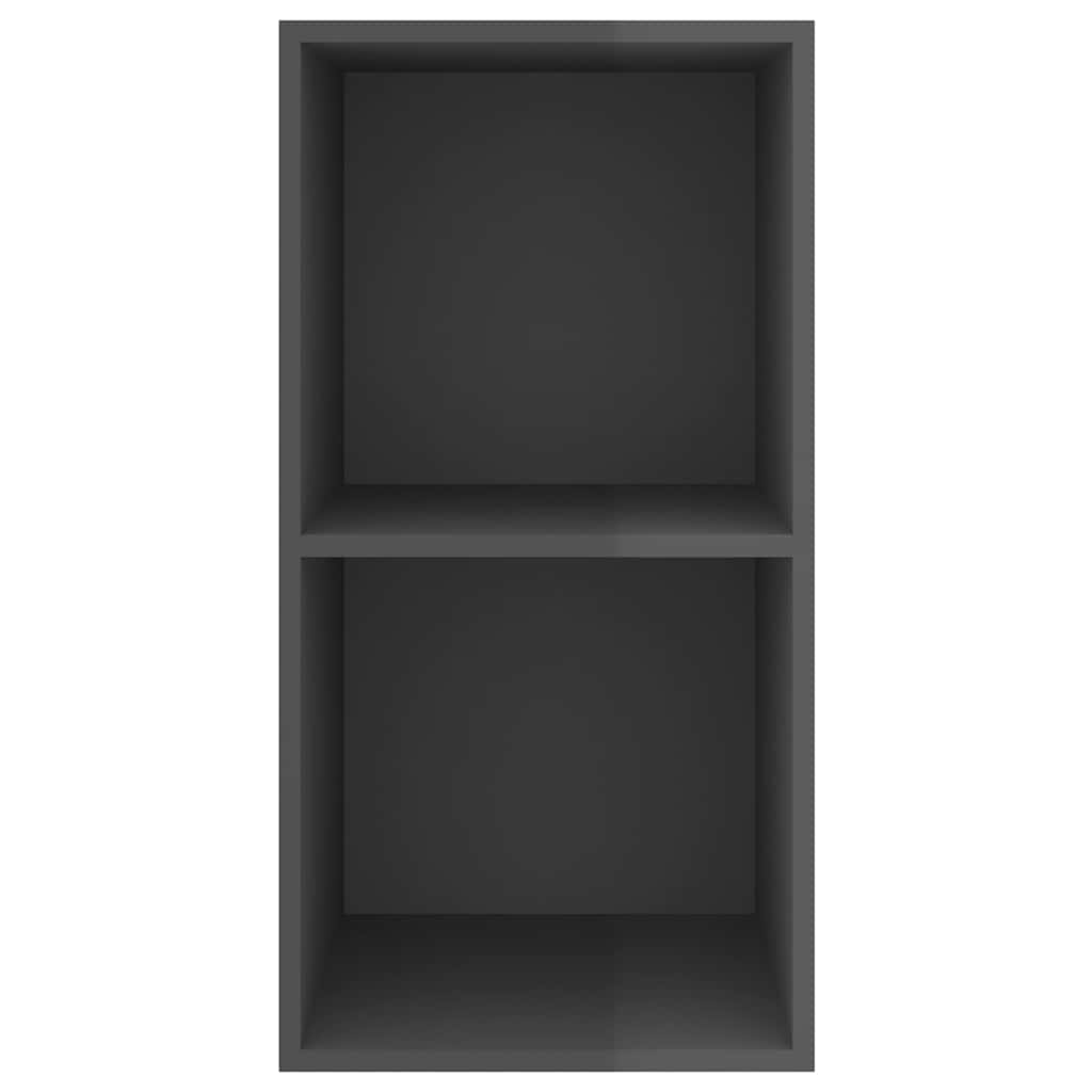 805479 vidaXL Wall-mounted TV Cabinet High Gloss Grey 37x37x72 cm Engineered Wood