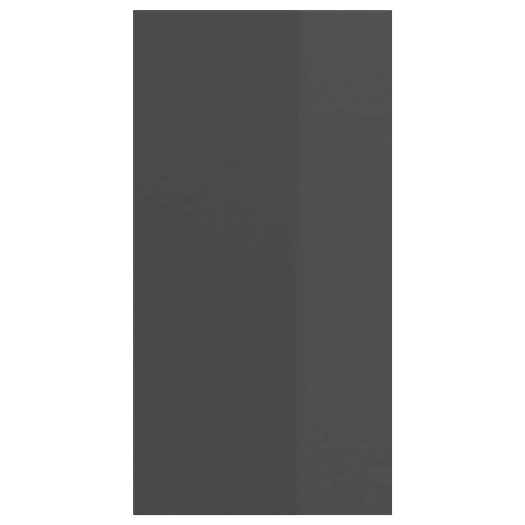 805479 vidaXL Wall-mounted TV Cabinet High Gloss Grey 37x37x72 cm Engineered Wood