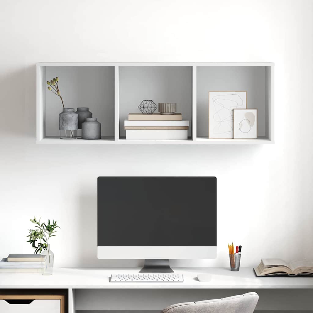 805480 vidaXL Wall-mounted TV Cabinet White 37x37x107 cm Engineered Wood