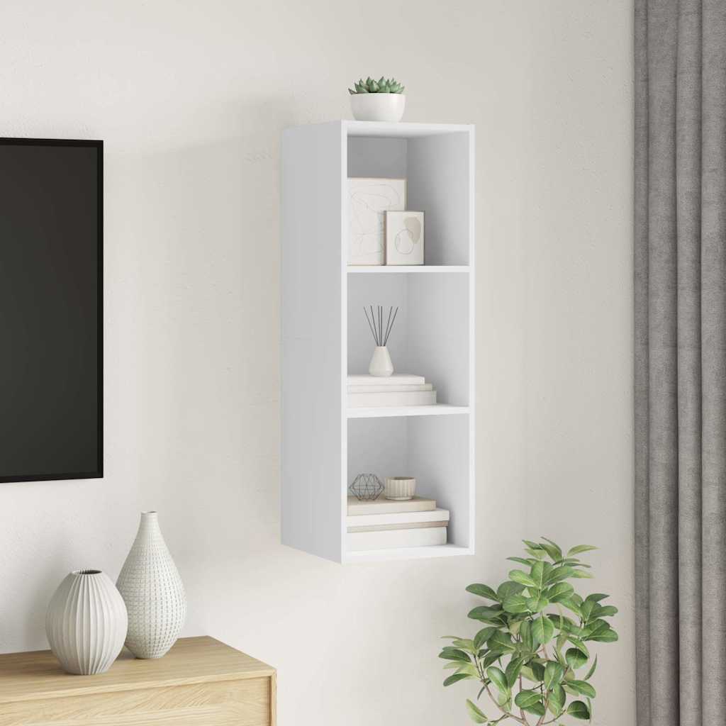 805480 vidaXL Wall-mounted TV Cabinet White 37x37x107 cm Engineered Wood