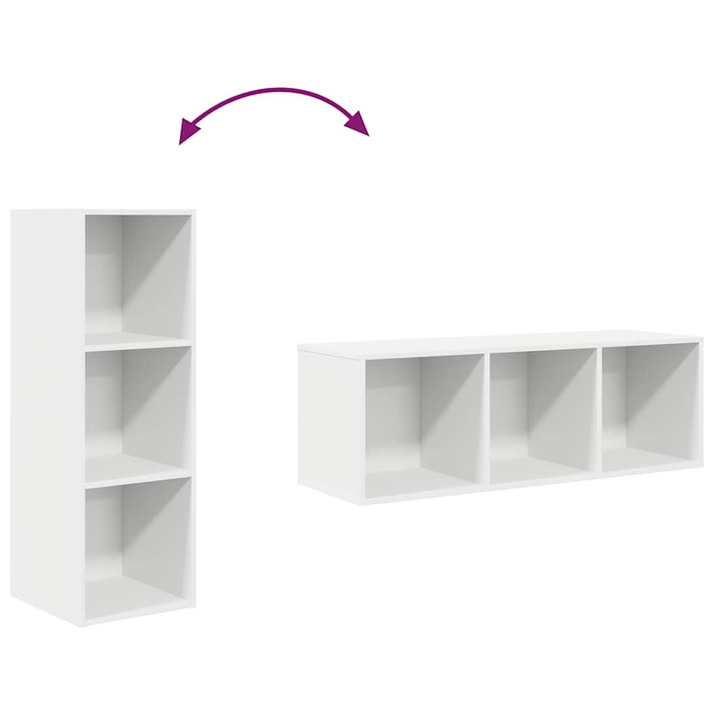 805480 vidaXL Wall-mounted TV Cabinet White 37x37x107 cm Engineered Wood