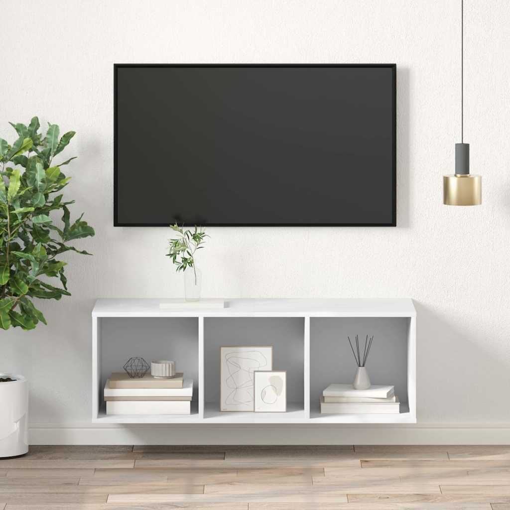 805480 vidaXL Wall-mounted TV Cabinet White 37x37x107 cm Engineered Wood
