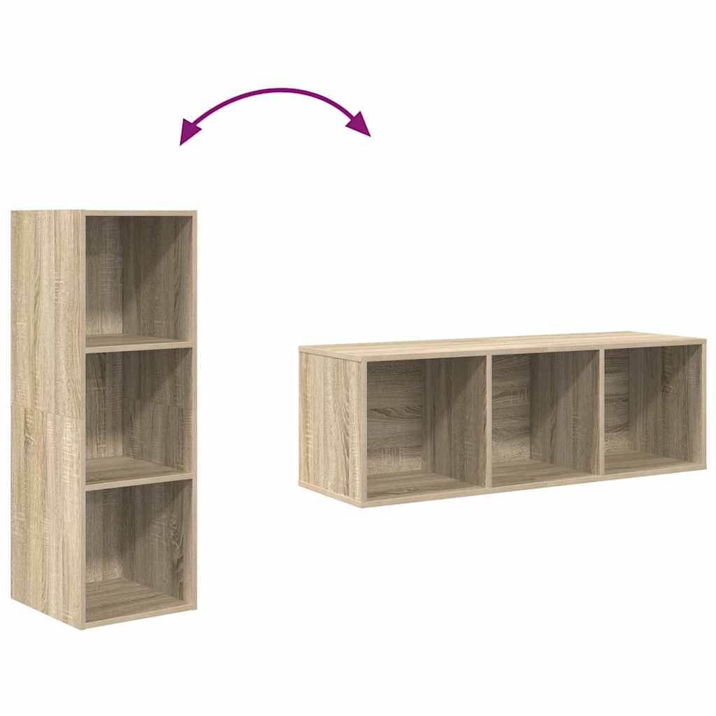 805483 vidaXL Wall-mounted TV Cabinet Sonoma Oak 37x37x107 cm Engineered Wood