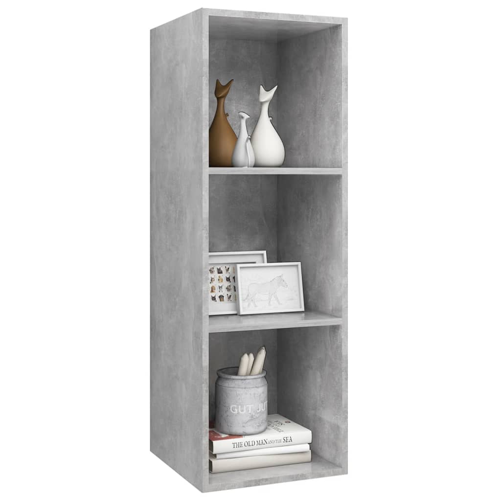 Wall-mounted TV Cabinet Concrete Grey 37x37x107 cm Engineered Wood