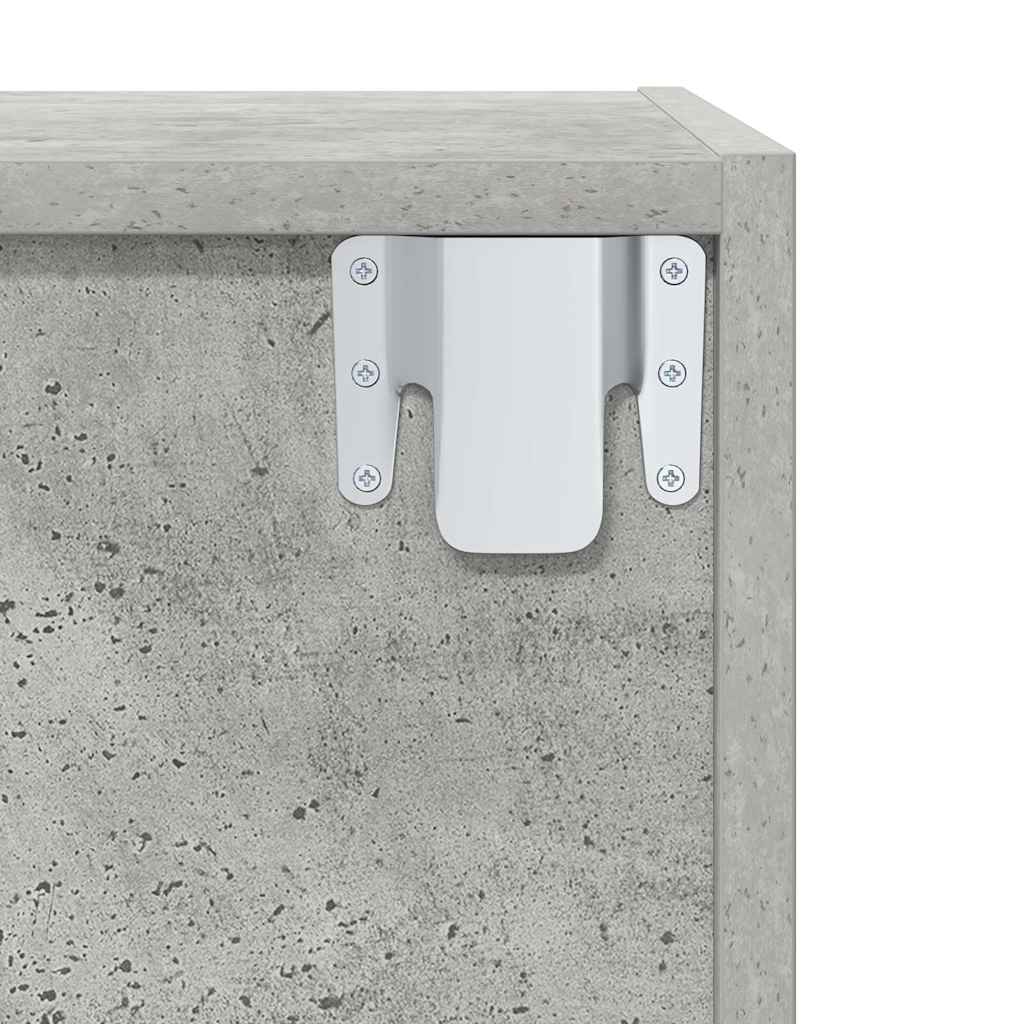 Wall-mounted TV Cabinet Concrete Grey 37x37x107 cm