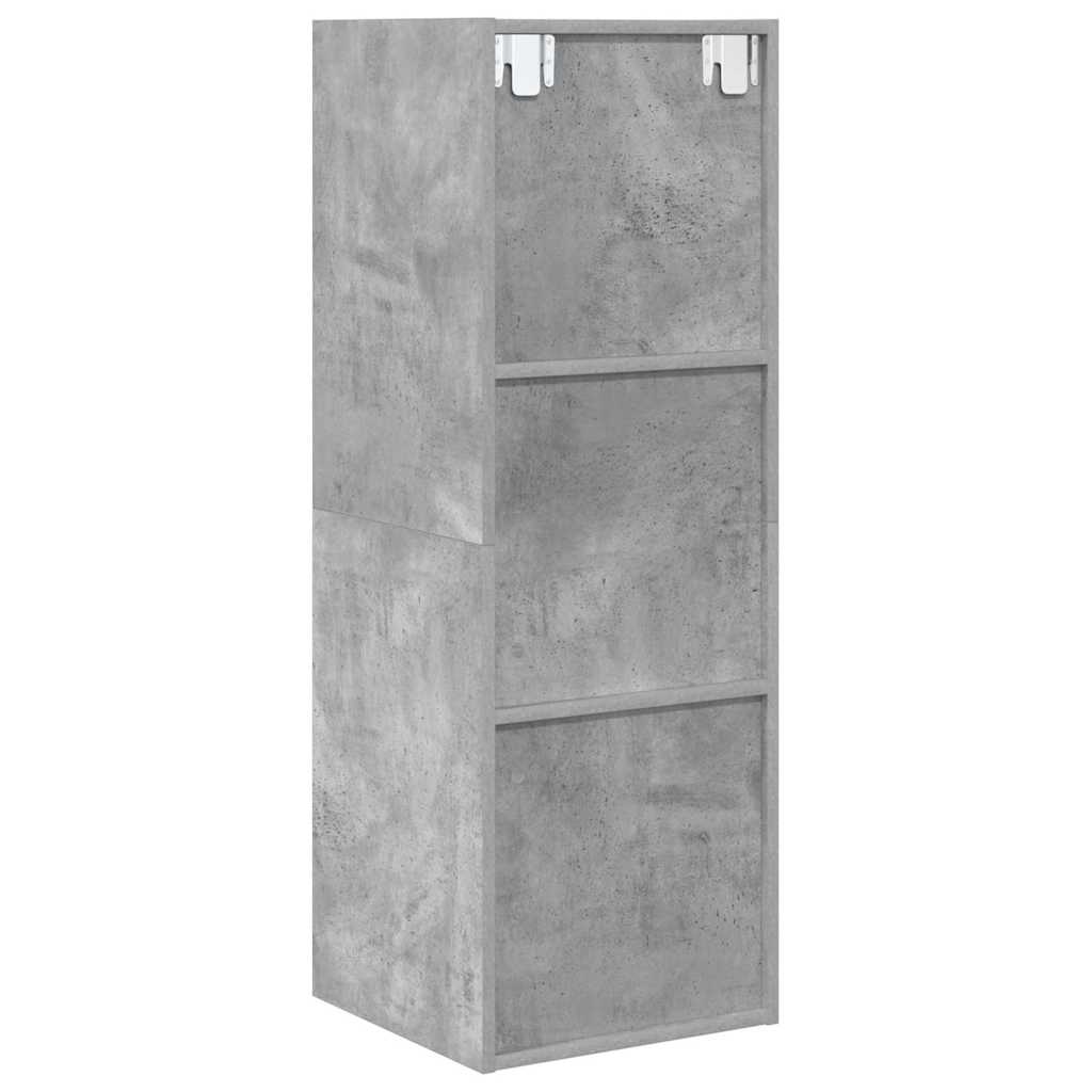 805484 vidaXL Wall-mounted TV Cabinet Concrete Grey 37x37x107 cm Engineered Wood