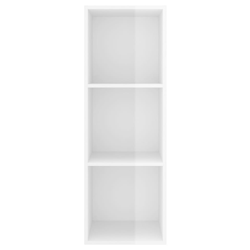 vidaXL Wall-mounted TV Cabinet High Gloss White 37x37x107 cm Engineered Wood