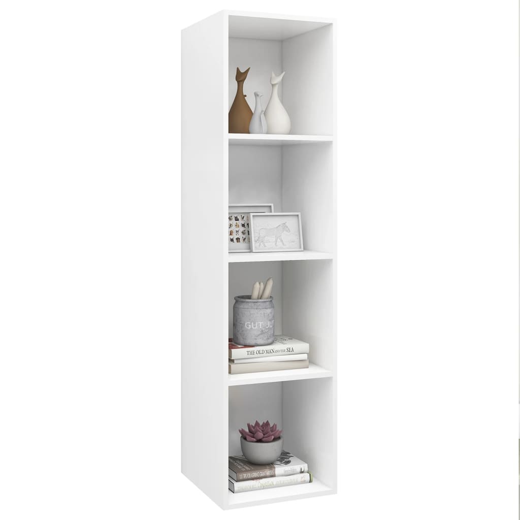 vidaXL Wall-mounted TV Cabinet White 37x37x142.5 cm Engineered Wood