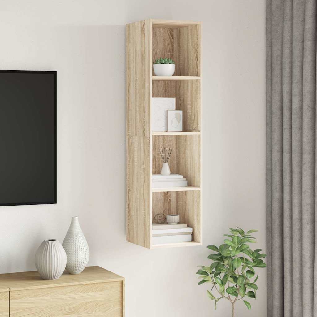 Wall-mounted TV Cabinet Sonoma Oak 37x37x142.5 cm