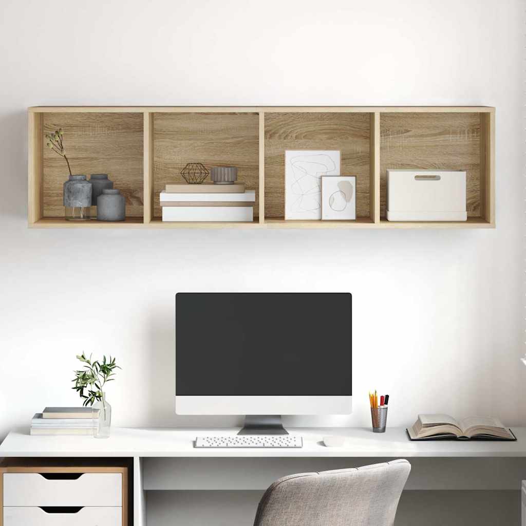 Wall-mounted TV Cabinet Sonoma Oak 37x37x142.5 cm
