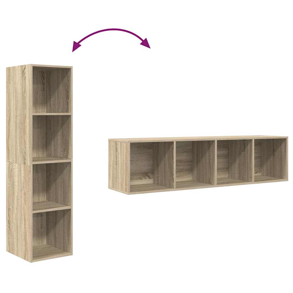 Wall-mounted TV Cabinet Sonoma Oak 37x37x142.5 cm