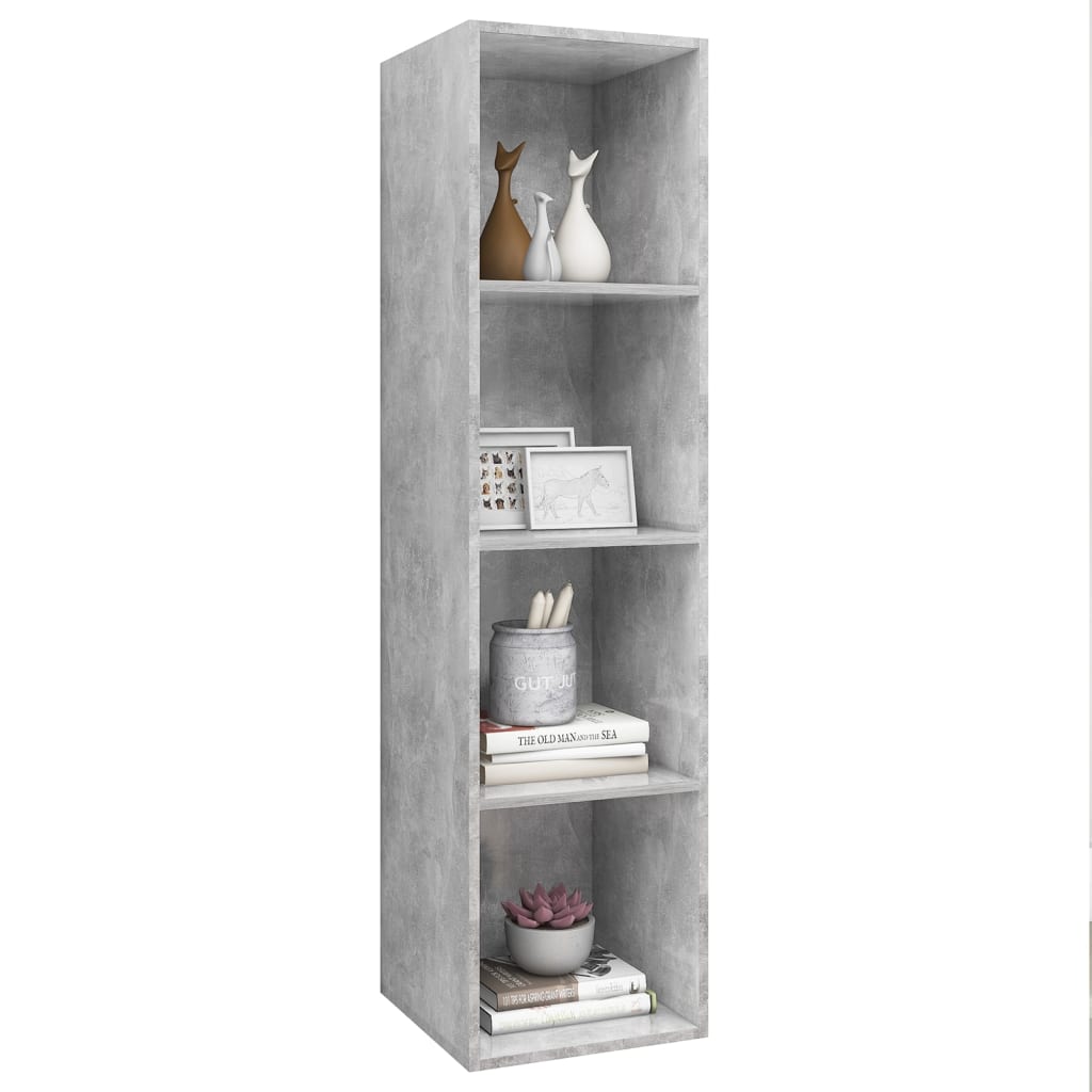 Wall-mounted TV Cabinet Concrete Grey 37x37x142.5 cm Engineered Wood