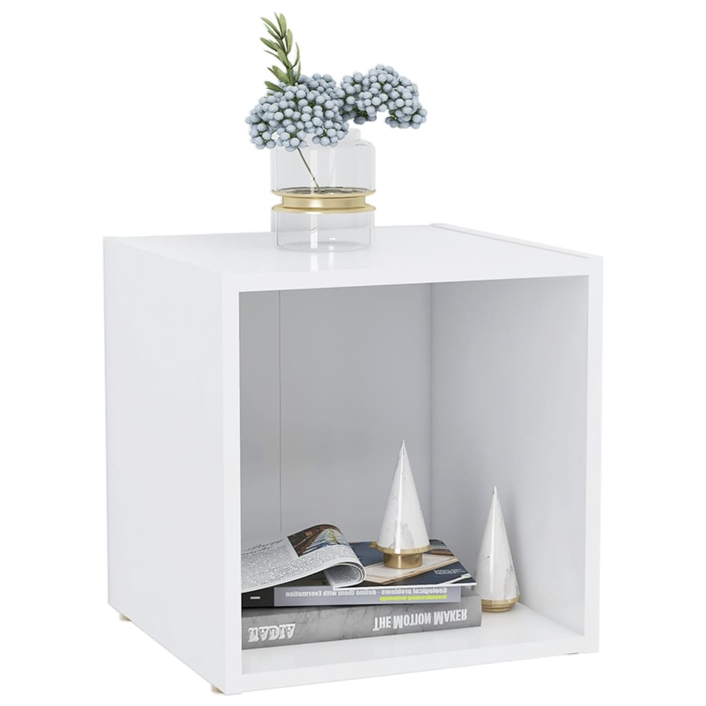 805498 vidaXL TV Cabinet White 37x35x37 cm Engineered Wood