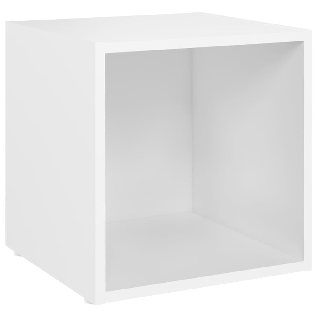 805499 vidaXL 2 Piece TV Cabinet Set White 37x35x37 cm Engineered Wood