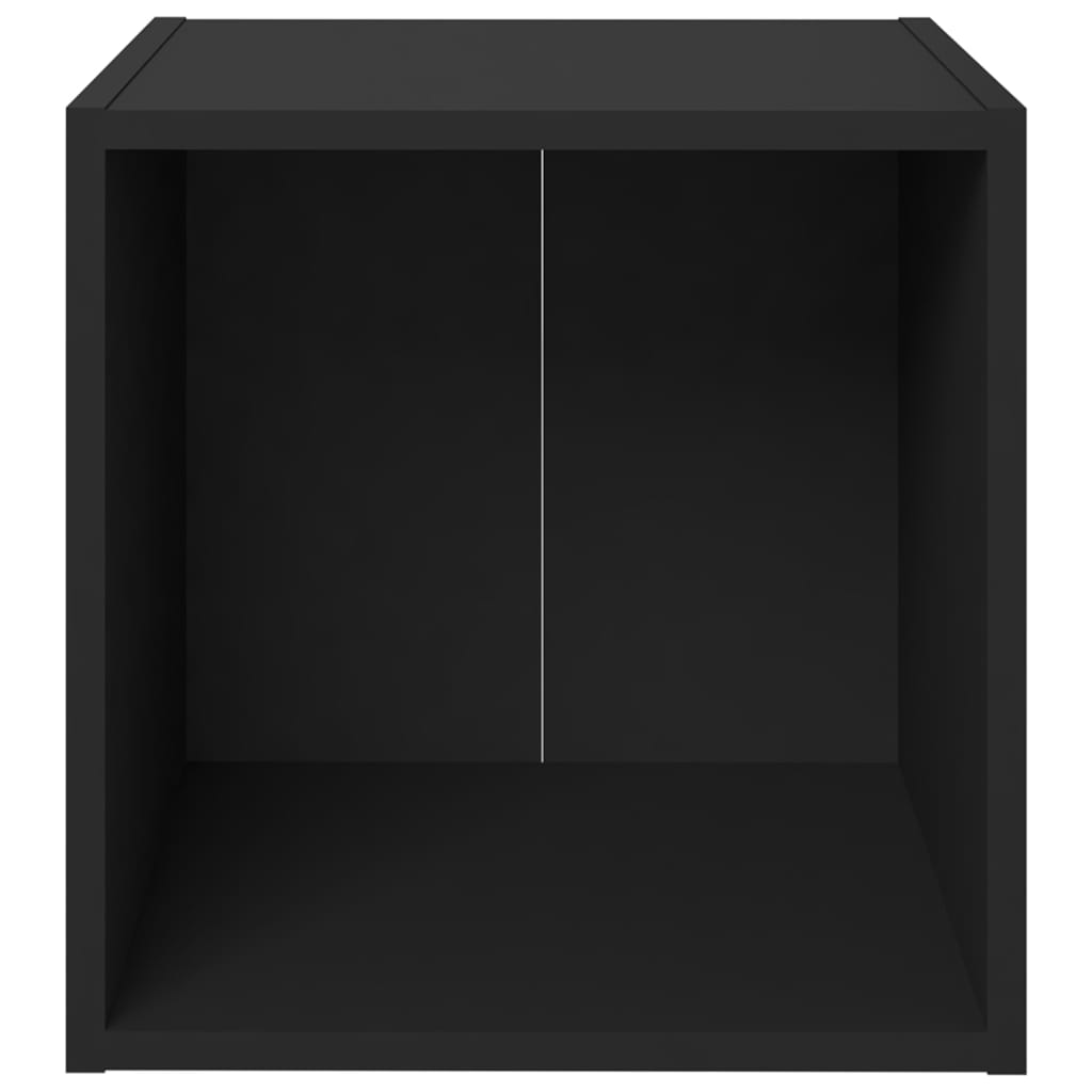 vidaXL TV Cabinets 4 pcs Black 37x35x37 cm Engineered Wood