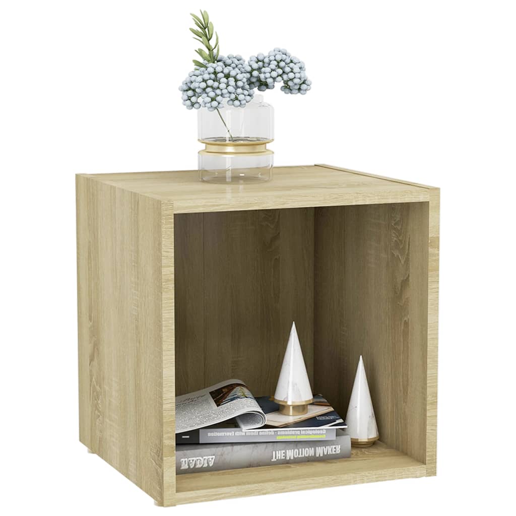 805507 vidaXL TV Cabinet Sonoma Oak 37x35x37 cm Engineered Wood